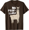 Funny Llama Gift Llama Lover Accessories & Stuff Funny Llama Design For Men Women Kids Llama Alpaca Animal T-Shirt - Brown