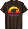 Bear Accessories & Clothing Gifts Women Men Kids Bear Retro Style Vintage T-Shirt - Brown