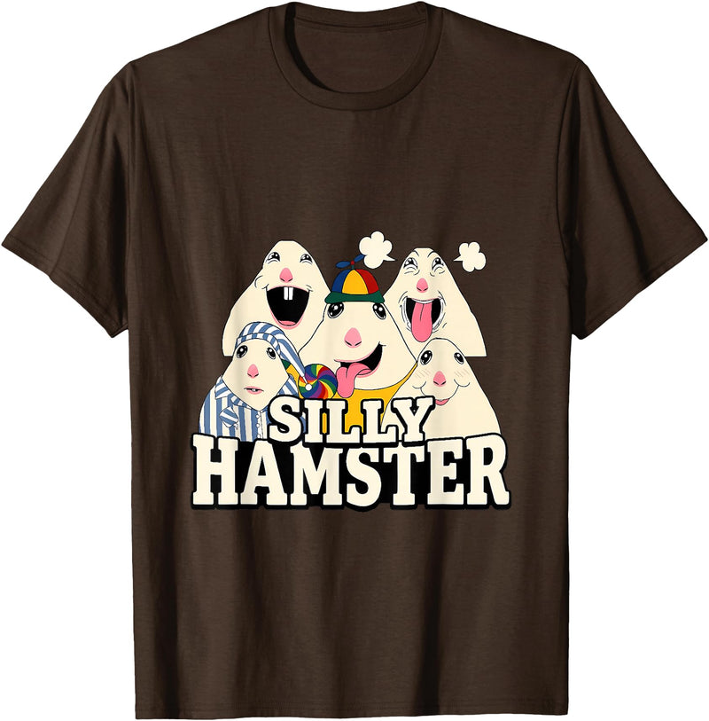 Funny Joke Silly Hamster Brain Rot Meme T-Shirt - Brown