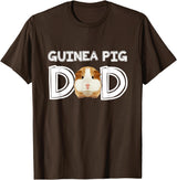 Cavy Breeder Fancier Accessories Clothes Guinea Pig Dad Father's Day Piggy Lover Owner Stuff Cavy T-Shirt - Brown