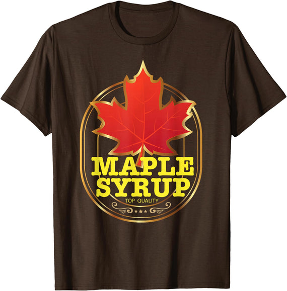 Funny Family Halloween Shirt Costumes Easy Halloween Costume Maple Syrup Shirt Funny Group Costume T-Shirt - As Pictured