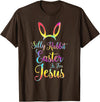 Christian Easter Silly Rabbit Easter Is for Jesus T-Shirt in Brown