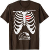 Funny Halloween Shirts Lazy Costume Party Skeleton Pregnancy Taco Halloween Mexican Baby Reveal Dad T-Shirt - Brown