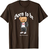 Bahaa's Tee Born To Be Different, Cool Teddy Bear Quotes Graphic Designs T-Shirt - Brown