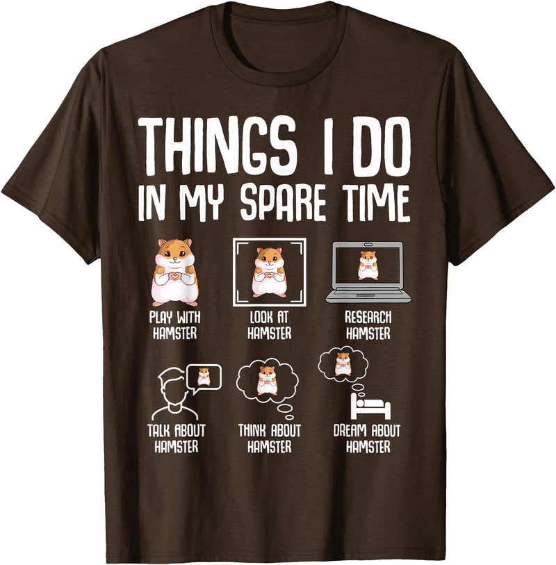 Hamster Women Kids Girls T-Shirt - Brown