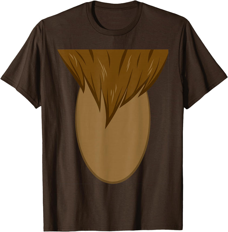Funny Lion Belly Halloween Costume Costume Animal Belly Halloween Costume Lion T-Shirt - Brown