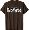 Family Matching Gifts Cow Dada Cow Print Cow Pattern Father's Day T-Shirt - Brown