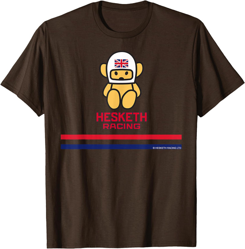 Hesketh Racing Logo World Champion Team Stripes Mascot Retro T-Shirt - Brown