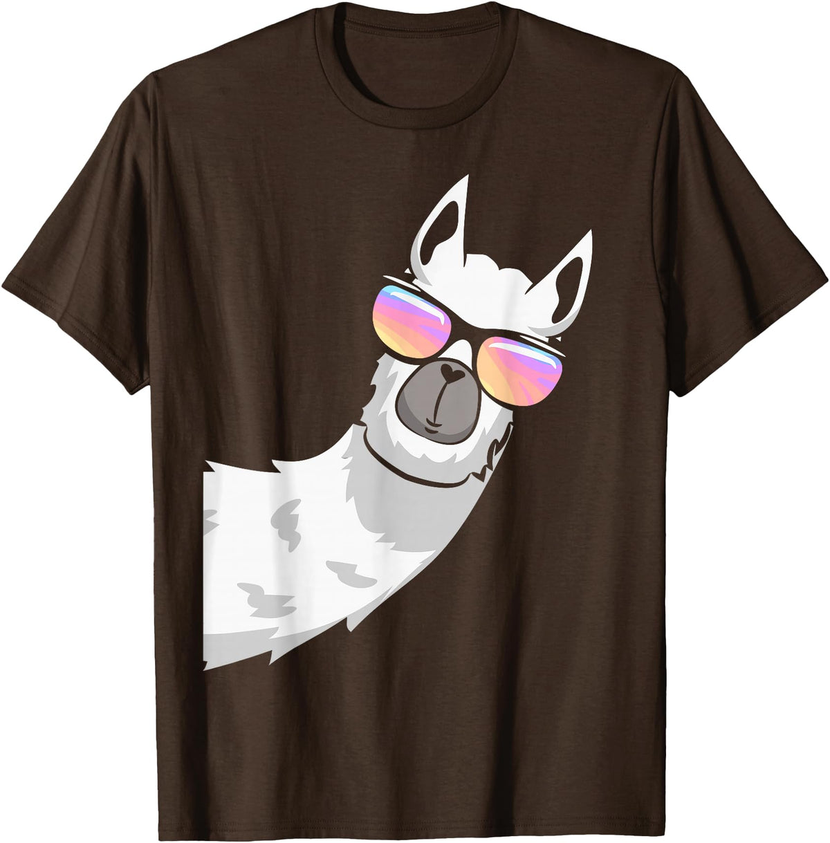 Llama Lover Gifts Collection Llama With Sunglasses Kids Boys Toddler Novelty T-Shirt - Brown