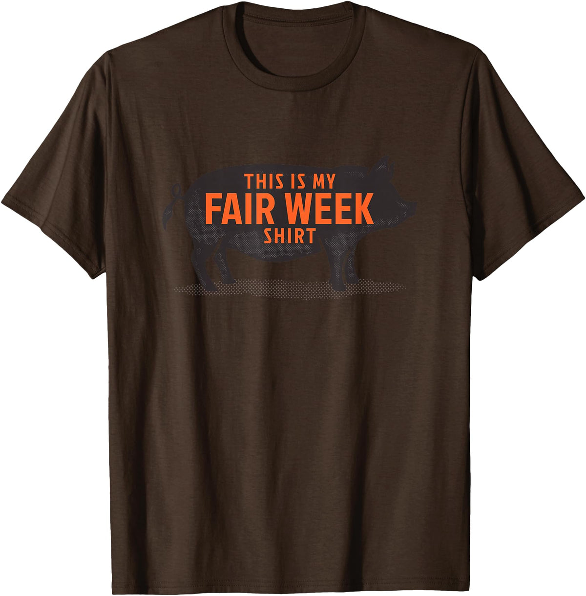 County Fair and Livestock Apparel Co. Das ist mein Fair Week Shirt State and County Animal Hog Pig T-Shirt - Brown