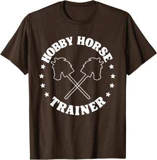 Hobbyhorsing Tees For Men Women Hobby Horse Riding Trainer Funny Hobby Horsing T-Shirt - Brown