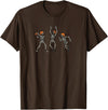 Spooky Game Day Co Halloween Football Skeleton Funny Spooky Costume T-Shirt - Brown