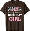 Cow Birthday Shirts For Family Men Women Cow Lover Mama of The Birthday Girl Shirt Farm Cow Mommy Mom 1st T-Shirt - Brown