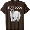 Polar Bear Gift Polar Bear Accessories & Stuff Cool Polar Bear Design for Men Women Kids Polar Bear Lover T-Shirt - Brown