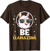 LLama Squad Shirts and Gifts Cute Amazing Llama Pun Be Llamazing Llama Lover T-Shirt - Brown