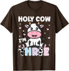Holy Cow I'm Years Old Cow Birthday by Zynx Holy Cow I'm Three Years Old Cute Cow 3rd Birthday Party T-Shirt - Brown