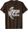 Wild Spirit Animal Theme Designs For Men And Women Roar with Confidence - Lion Design For Him And Her T-Shirt - Brown
