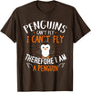 Penguins Can't Fly - Cute Penguin Lover Gift Rabbit T-Shirt in Brown