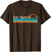 California Republic US State Bear Flag Sunset Simi Valley California State Bear Retro Sunset T-Shirt - Brown