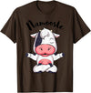 AdnDesigns Co. Funny Cow Yoga Shirts & Gifts Namoostee Cow Shirt Women Girls Cow Lover Gifts Namaste Yoga T-Shirt - Brown