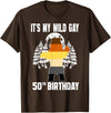 LGBT Boys Birthday - Gay Bear Pride Bday ÄYXPco 50 Years Old Birthgay Boy - LGBTQ Birthday Rainbow Gay Bear T-Shirt - Brown