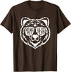 Funny Mothers Mama Bear Face Mama Bear Face Sunglasses Mother Mom Mommy T-Shirt - Brown