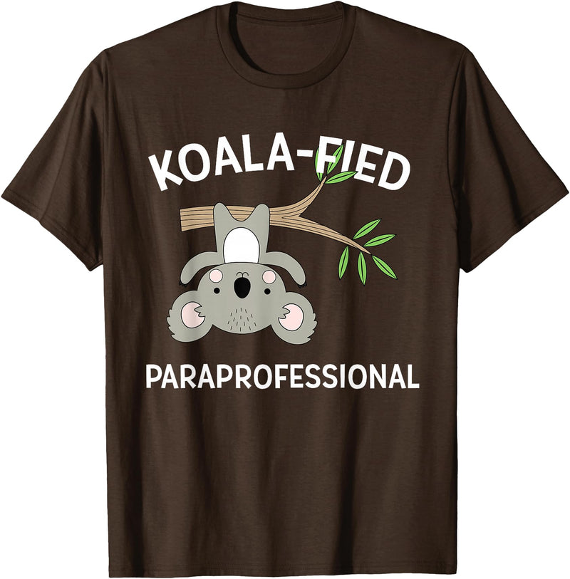 Teacher Gift T-Shirts and Apparel Cute Koala Paraprofessional Gift Appreciation T-Shirt T-Shirt - Brown