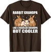 Rabbits Animal Bunny Rabbit Grandpa T-Shirt in Brown