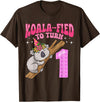 Birthday Koala Gifts For Kids & Family Apparel Koala-fied To Turn 1 Year Old 1st Birthday Party Koala Girl T-Shirt - Brown