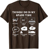 Things I Do In My Spare Time Gifts Funny designs Things I Do In My Spare Time Cow Lover Farmer Cows Gifts T-Shirt - Brown