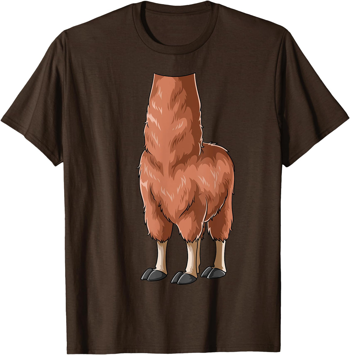 HalloweenCentre Co. Easy Llama Costume Llama Body Headless Llama Costume T-Shirt - Brown