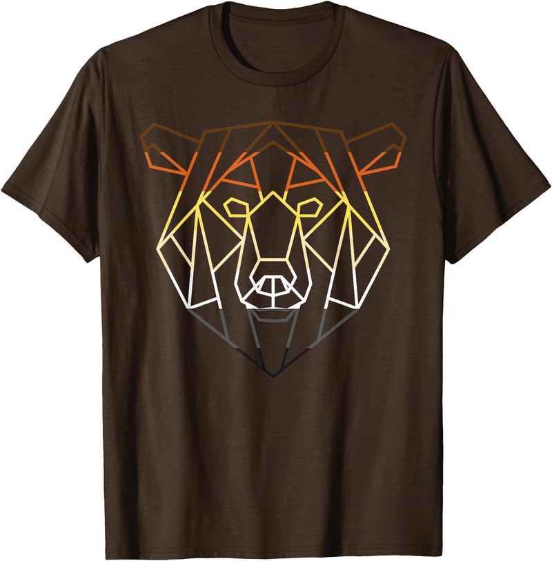 LGBT Pride Bear Flagge - Gay Bear Geschenk LGBTQ Bear Gay Pride Month - Geometric Bear T-Shirt - Brown