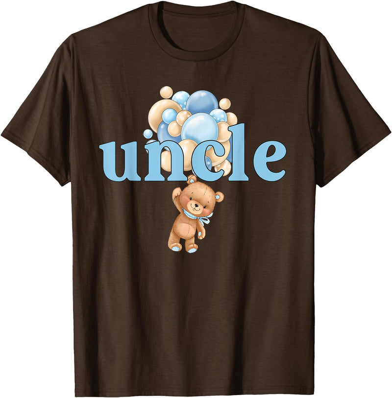 Beary 1st Birthday Boy Teddy Bear Matching Apparel Uncle Teddy Bear 1st Birthday Boy Family Matching T-Shirt - Brown