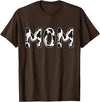 Cow Pattern Print Family Matching Birthday Shirts Cow Mom Birthday Family Matching Mothers Day Boy Girl Farm T-Shirt - Brown