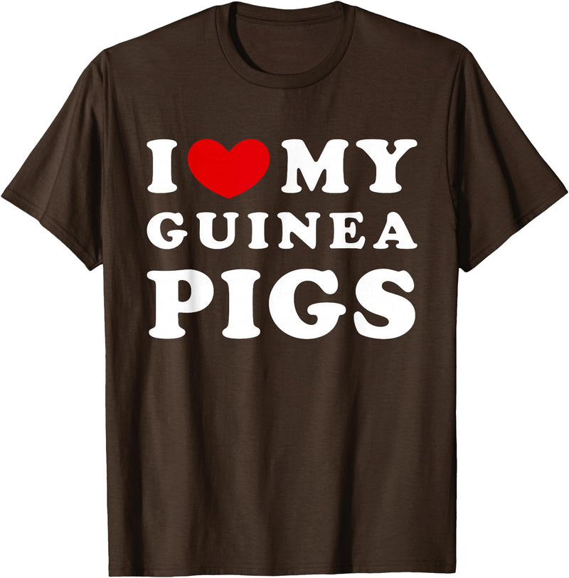 Love For My Guinea Pigs Gift I Love My Guinea Pigs, I Love My Guinea Pigs T-Shirt - Brown