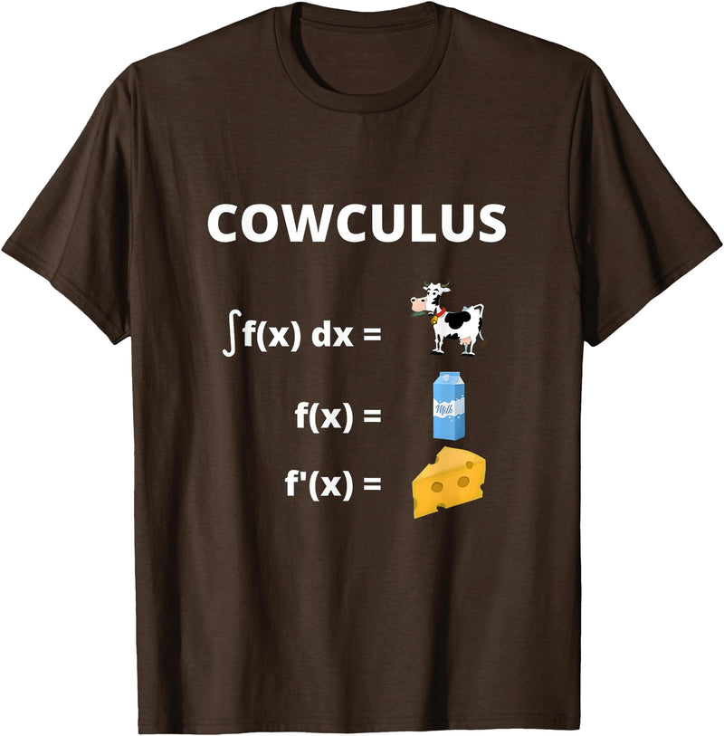 Math Geek Collection Funny Maths Cowculus Math Cows Product T-Shirt - Brown
