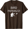 Birdwatching | Bird Photographer Gifts Unisex-Adults Black Short Sleeve T-Shirt Small Bird Photography T-Shirt - Brown