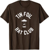 Tin Foil Hat Club with UFO Cow Abduction T-Shirt - Brown