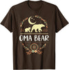 Matching Family Grandma Bear Boho by Foxio Grandma Bear Floral Family Fun Boho Bear T-Shirt - Brown