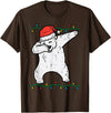 Christmas Shirts Pajamas PJ Men Women Kids Gifts Dabbing Polar Bear Dab Xmas Christmas Boys Kids Girl Youth T-Shirt - Brown