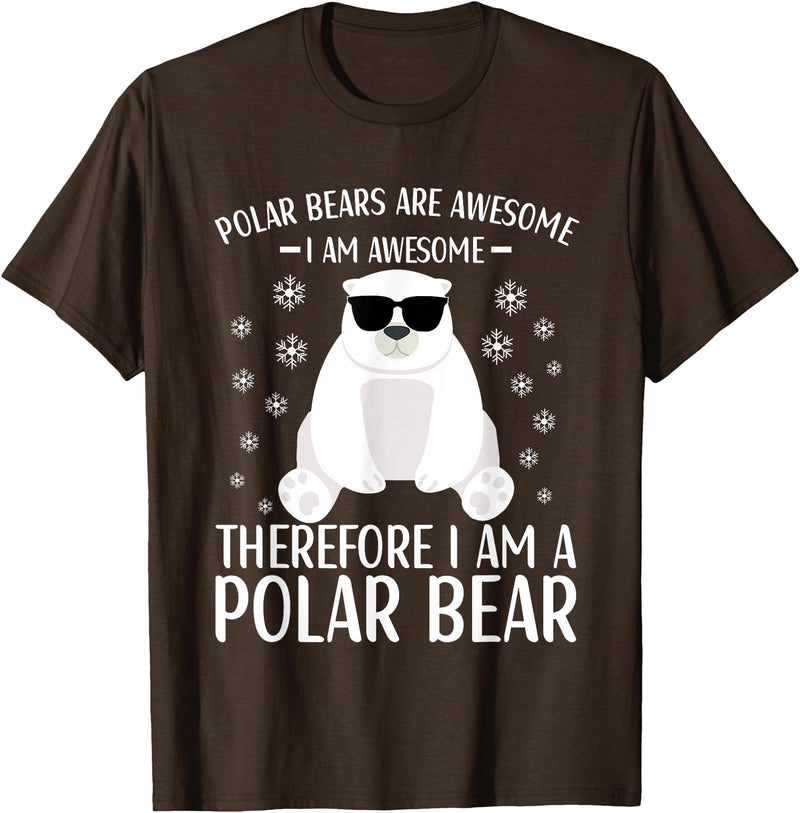 Polar Bears Accessories for Men Women & Kids Polar Bear Quote Cool Polar Bears Apparel for Kids T-Shirt - Brown