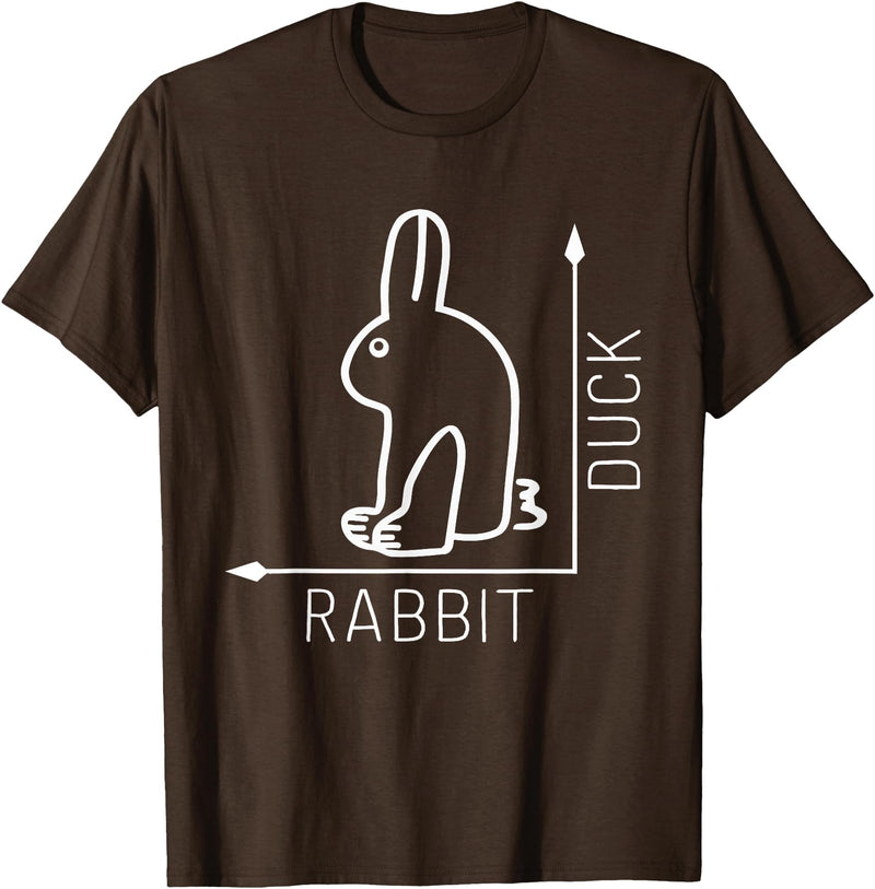 Wittgenstein Rabbit Duck - Philosopher T-Shirt in Brown