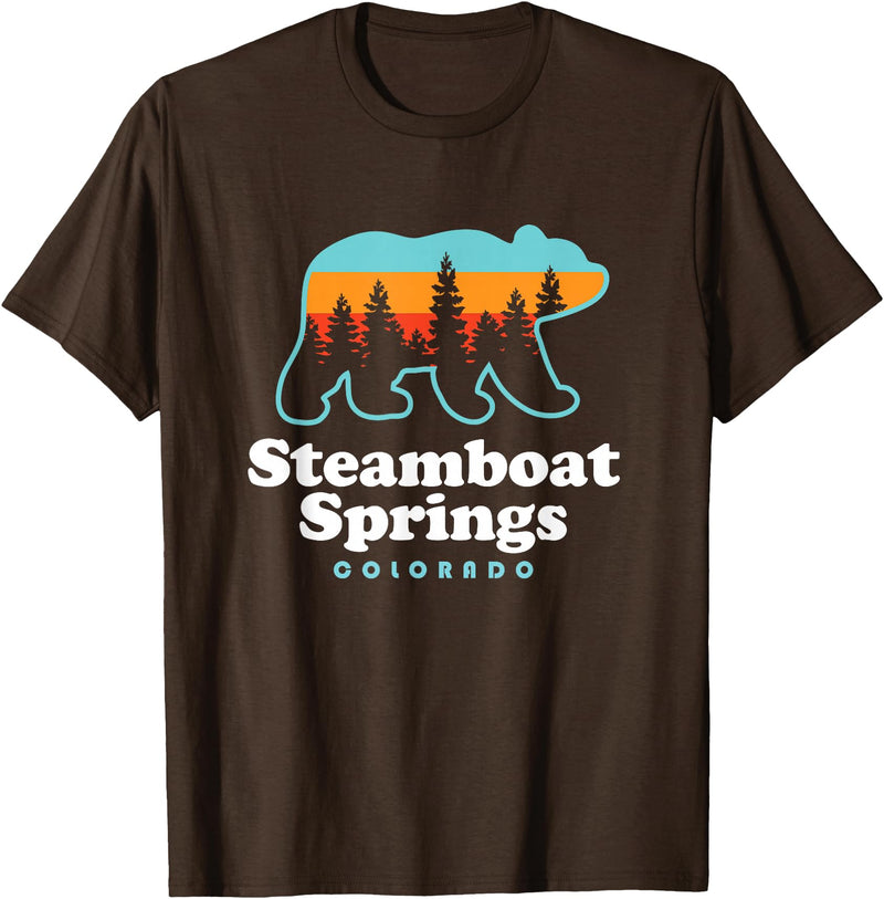 Steamboat Springs Colorado Bear T-Shirt - Brown