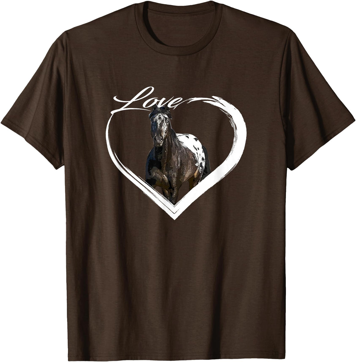 Horse Lover Gifts I Love Horses Love Appaloosa Paint Horse Lover of Horses Gift T-Shirt - Brown