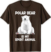 Polar Bear Gift Polar Bear Accessories & Stuff Cool Polar Bear Art For Men Women Kids Polar Bear Lover T-Shirt - Brown