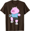 Snabdesign84 Pig Soccer player Soccer Sports T-Shirt - Brown