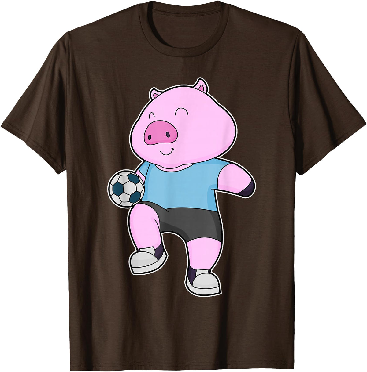 Snabdesign84 Pig Soccer player Soccer Sports T-Shirt - Brown