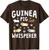 Guinea Pig Lover Apparel For Mom Women Girls Guinea Pig Whisperer Mom Girl Women Funny Guinea Pig Lover T-Shirt - Brown