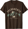 We Love Sacramento California Sacramento California Mountains Bear Nature Lover Vintage T-Shirt - Brown
