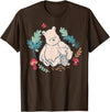 Disney Winnie The Pooh Classic Illustration Piglet and Pooh T-Shirt - Brown